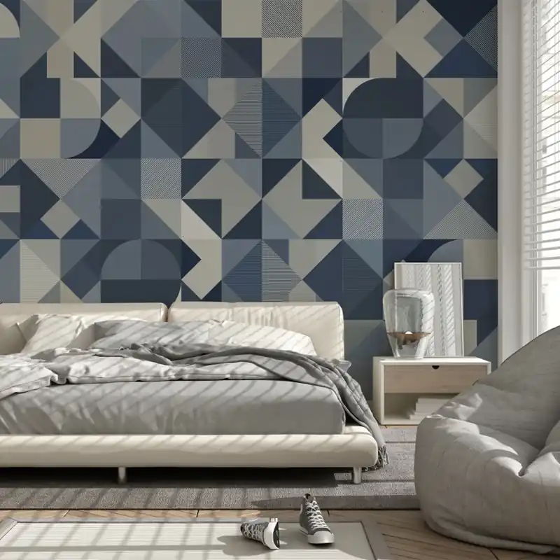 Super ofertă Vibrant Geometric Blue, Dream Prints